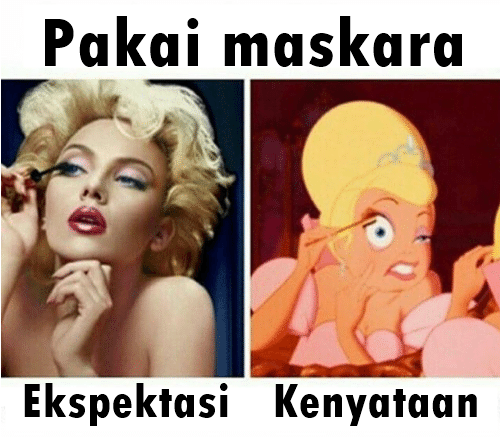  Potret orang pakai maskara  Berbagai sumber