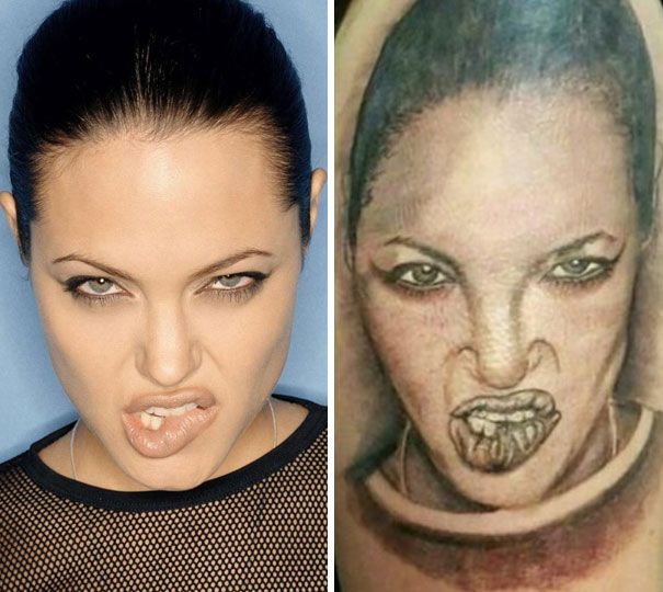 11 Potret gagal tato gambar wajah selebriti ini bikin senyum miris