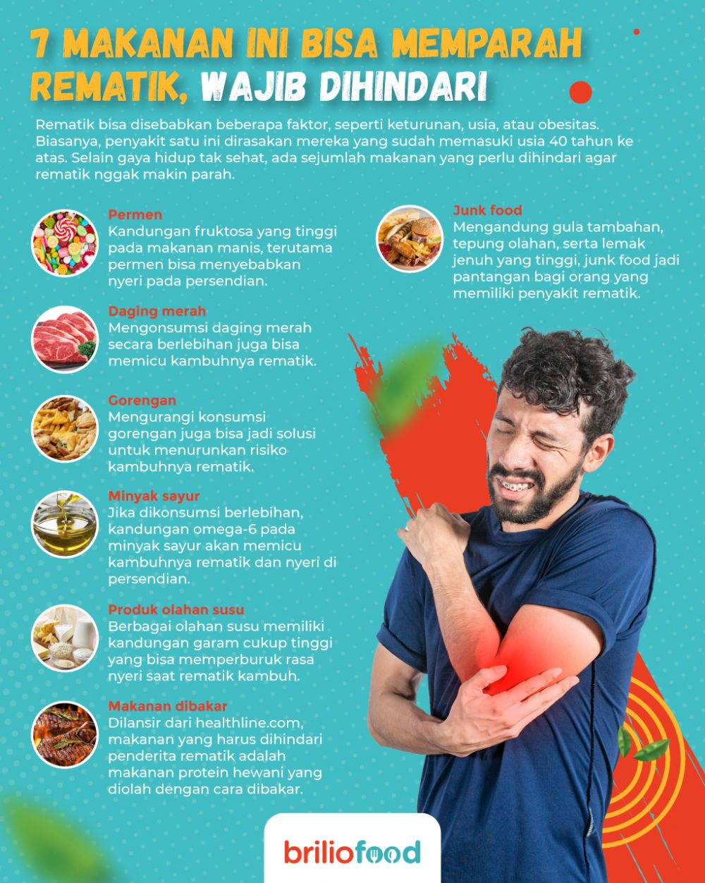 10 Makanan perlu dihindari penderita rematik, picu kambuh