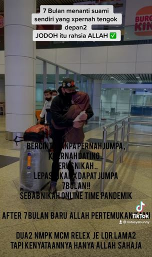 Baru bertemu setelah 7 bulan menikah, kisah pasangan ini mengharukan TikTok