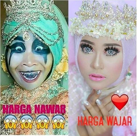 Potret kocak beda riasan wajar dan harga nawar Berbagai sumber Potret kocak beda riasan wajar dan harga nawar Berbagai sumber