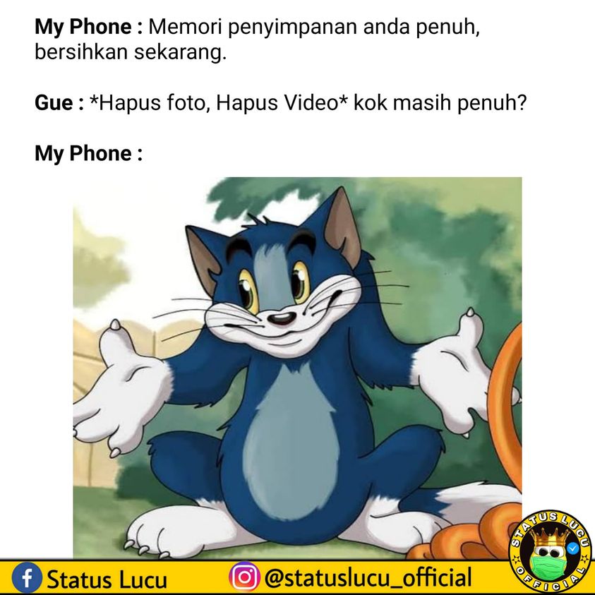 meme ruang penyimpanan habis © berbagai sumber