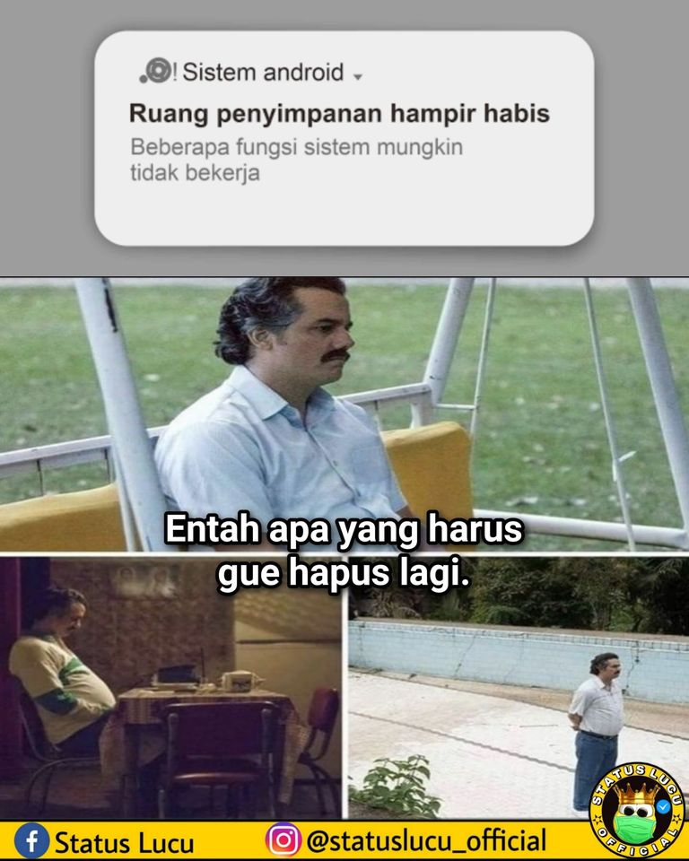 meme ruang penyimpanan habis © berbagai sumber