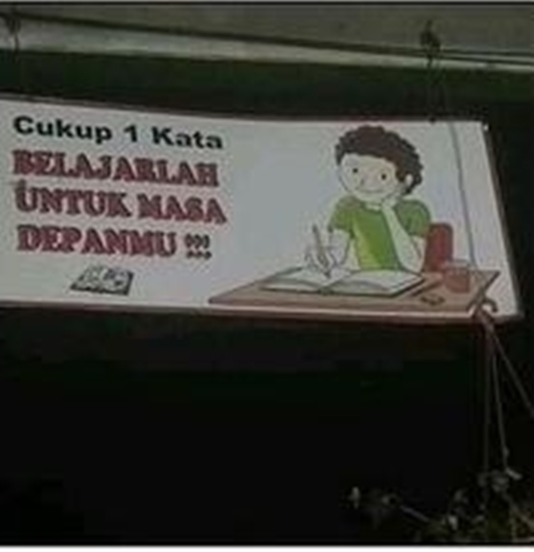 spanduk motivasi lucu © berbagai sumber