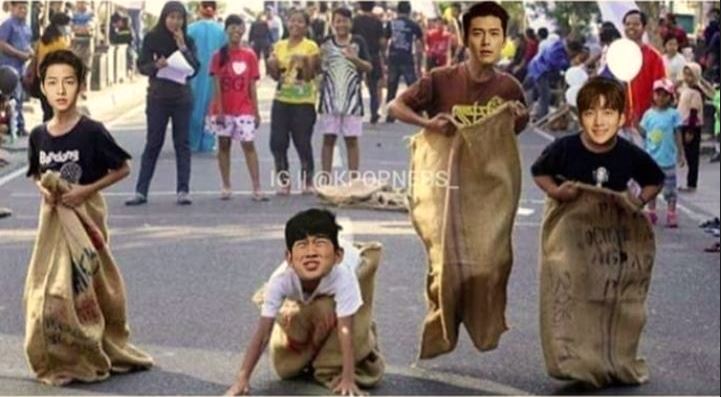 11 Editan foto lucu andai artis Korea lomba Agustusan, gemesin pol