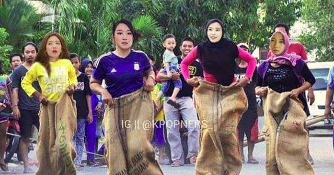 Editan lucu andai idol K-Pop ikut lomba Agustusan Berbagai sumber Editan lucu andai idol K-Pop ikut lomba Agustusan Berbagai sumber