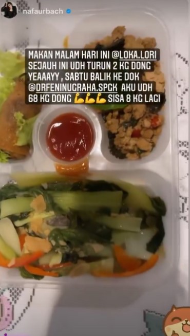 10 Makanan dikonsumsi Nafa Urbach, bobot turun 5 kg dalam 17 hari