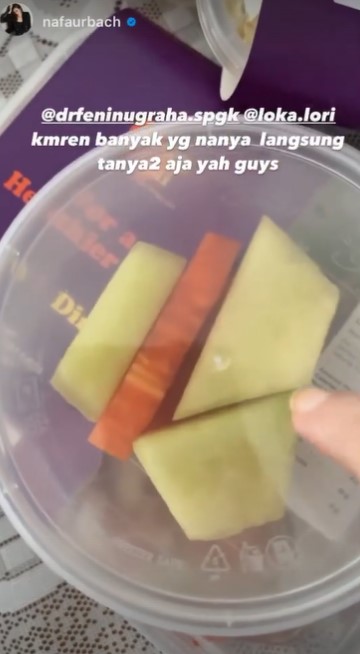 10 Makanan dikonsumsi Nafa Urbach, bobot turun 5 kg dalam 17 hari