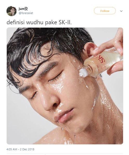 Meme kocak pakai skincare air wudhu  Berbagai sumber