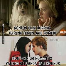 Meme kocak tentang nonton film horor Berbagai sumber