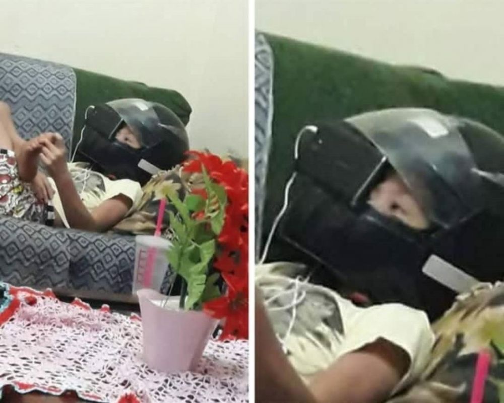 helm dipakai buat lifehack nyeleneh banget © berbagai sumber
