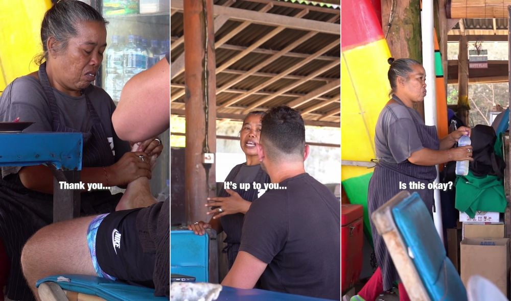 Ikhlas bantu turis terkilir, ibu di Bali ini dapat rezeki nomplok