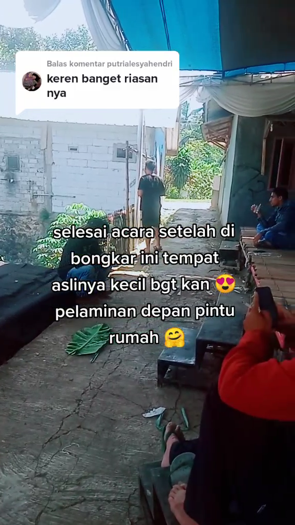 dekorasi pernikahan gang sempit © TikTok