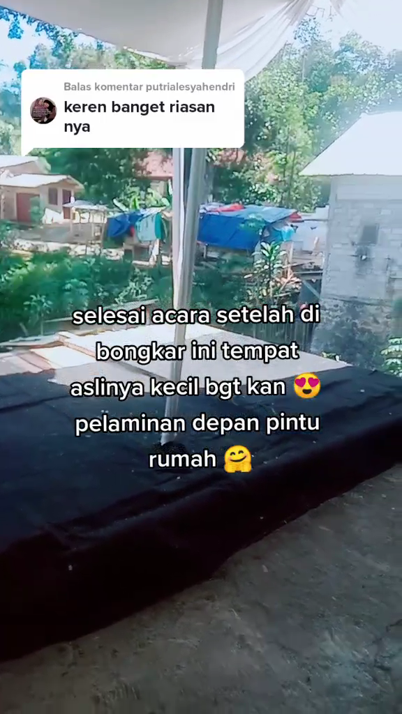 dekorasi pernikahan gang sempit © TikTok