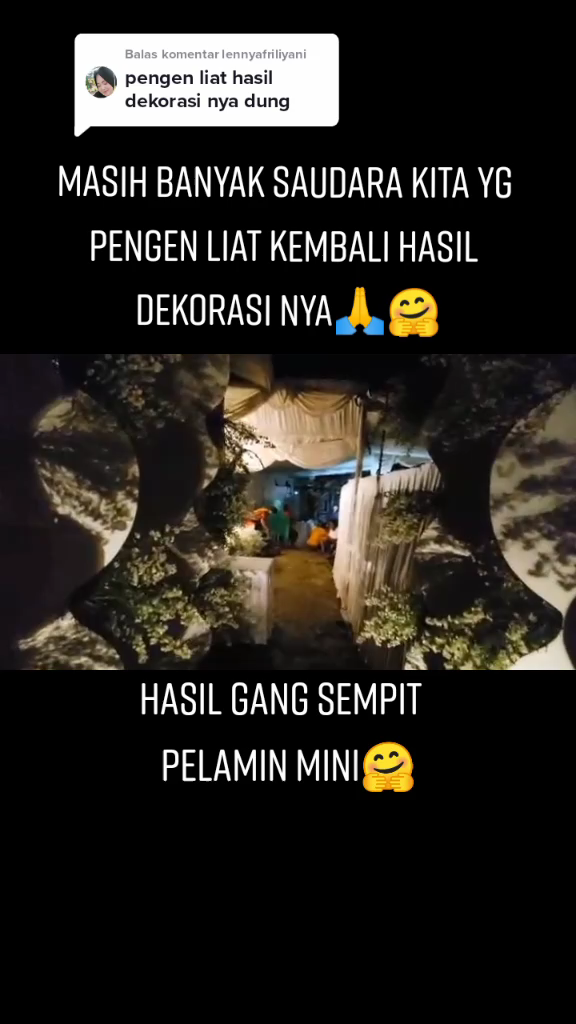 dekorasi pernikahan gang sempit © TikTok
