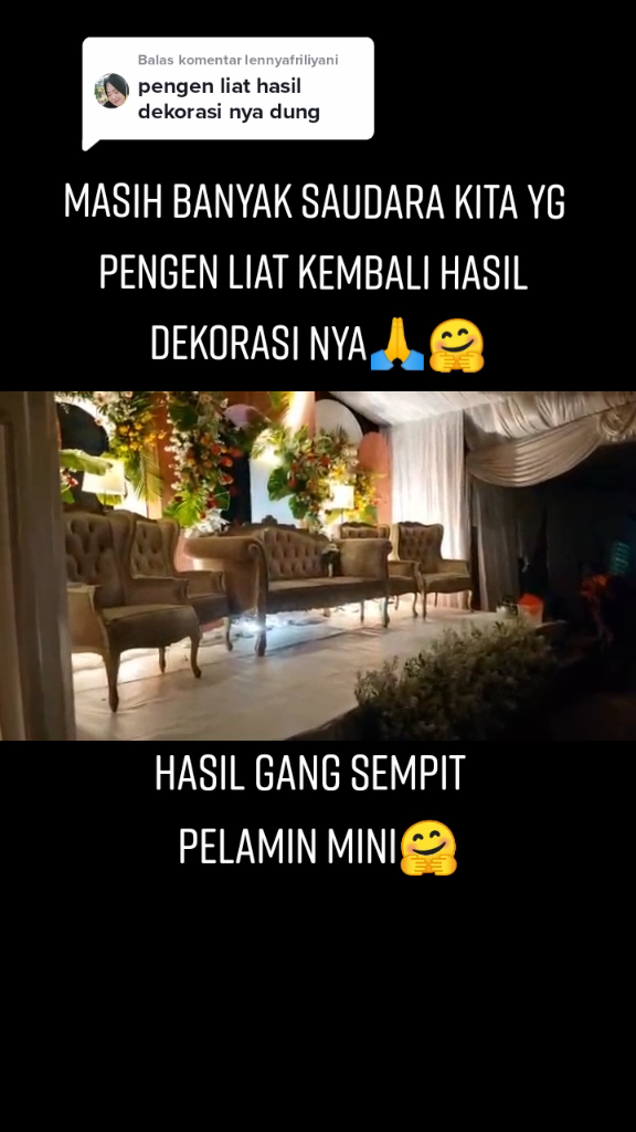 dekorasi pernikahan gang sempit © TikTok