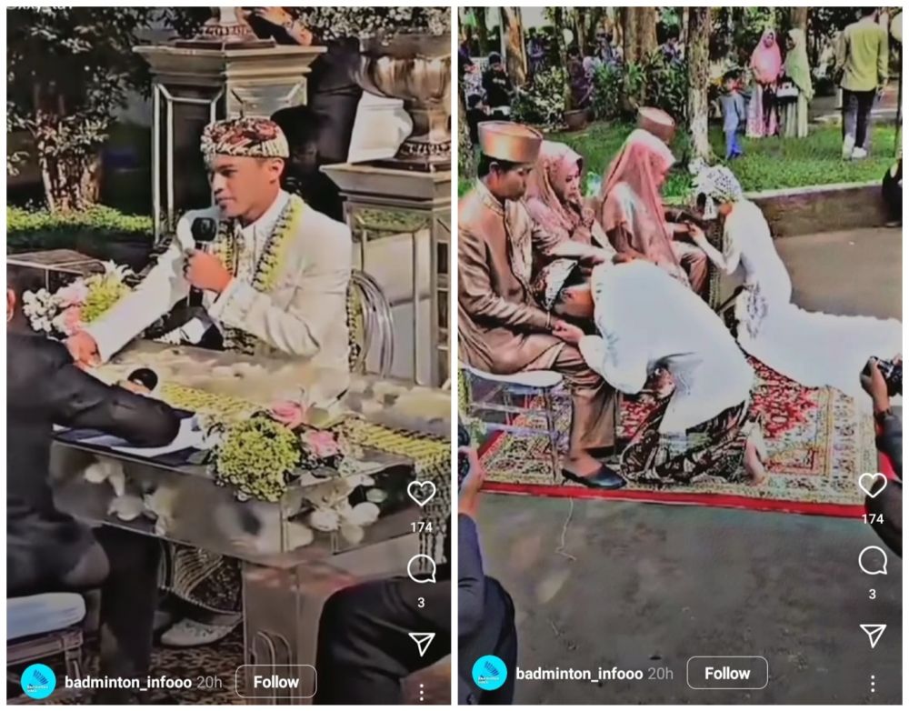 pernikahan atlet bulutangkis vito © berbagai sumber