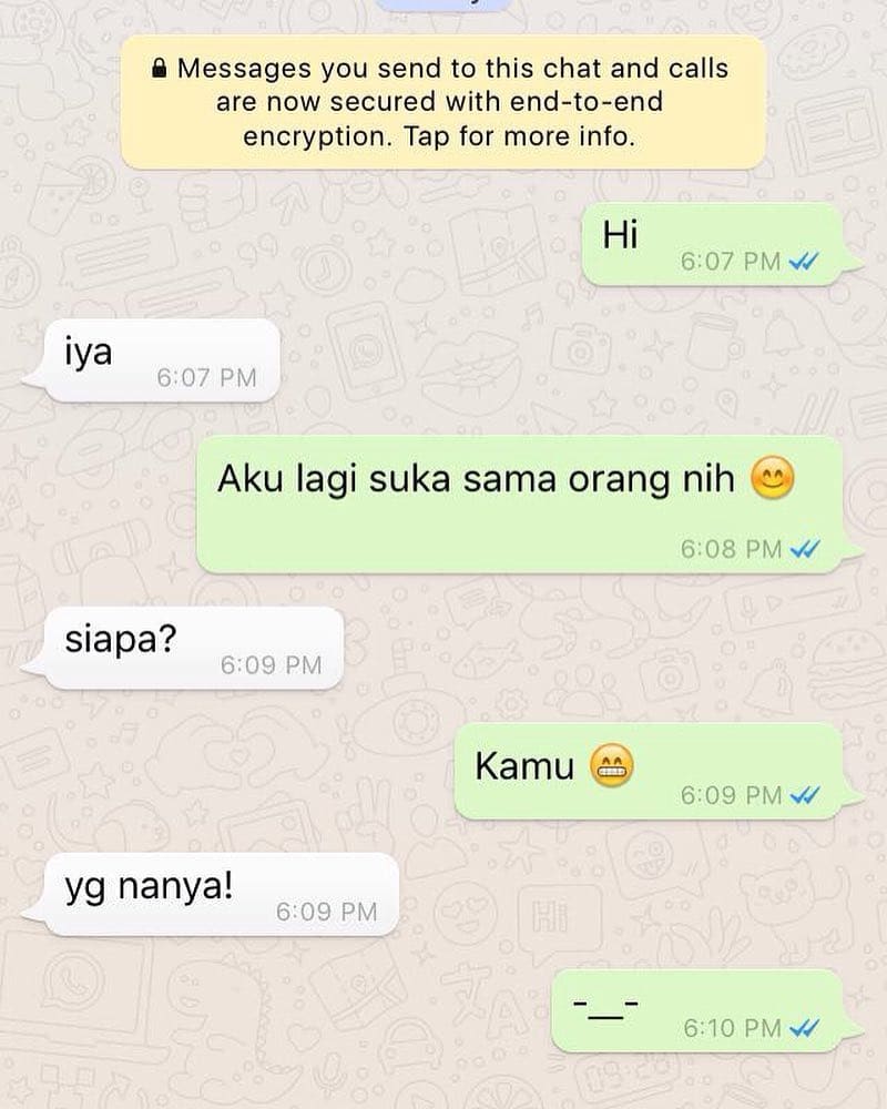 chat ngajak pacaran malah ditolak © Instagram
