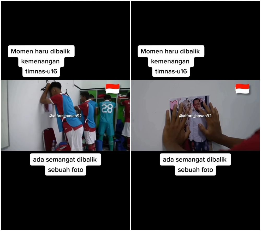 sesi unik pemain U16 sebelum bertanding © TikTok
