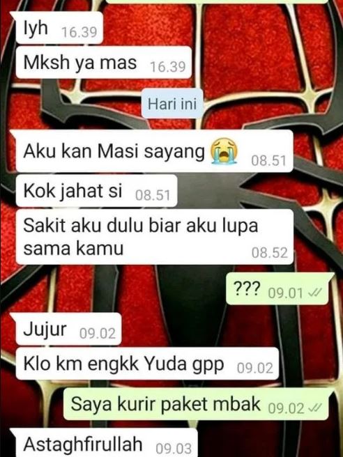 chat salah kirim ke kurir © Twitter