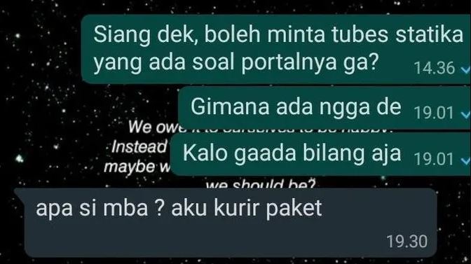 chat salah kirim ke kurir © Twitter