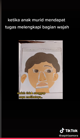  Dikasih tugas melengkapi bagian wajah Tiktok