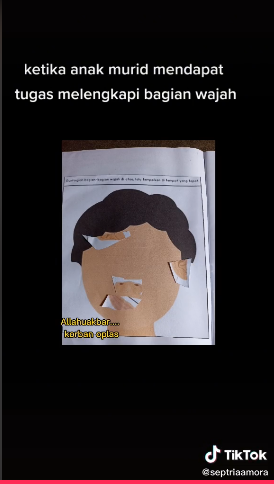  Dikasih tugas melengkapi bagian wajah Tiktok