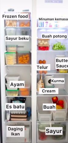 10 Cara praktis istri Tria The Changcuters menata makanan di kulkas