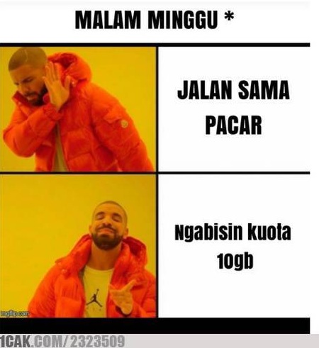 Meme kocak tentang malam Minggu Berbagai sumber