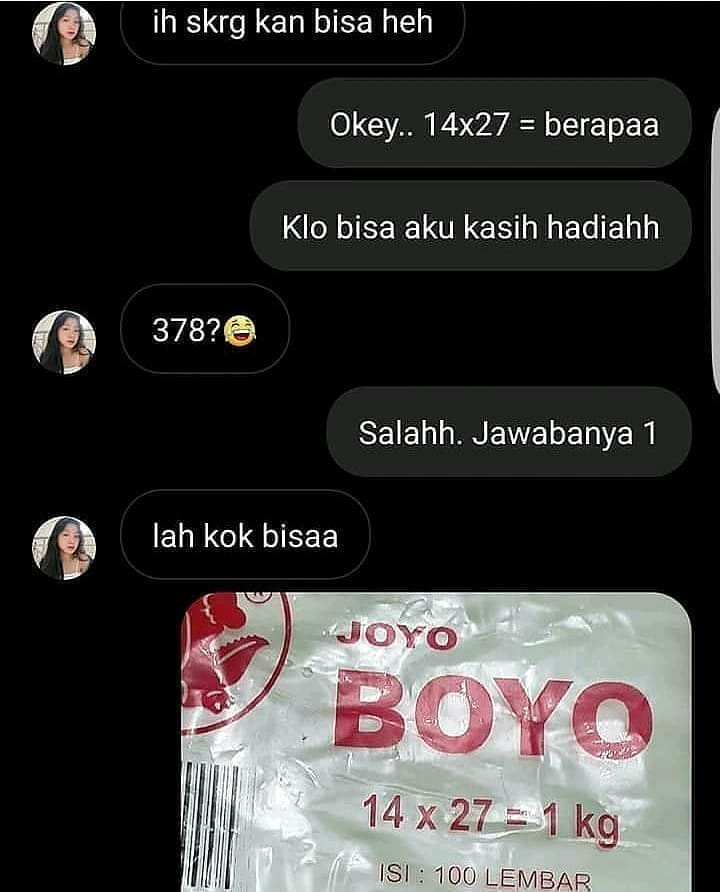 Chat lucu tebak-tebakan sulit diterka © berbagai sumber Chat lucu tebak-tebakan sulit diterka © berbagai sumber