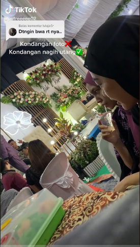 Aksi wanita tagih utang saat kondangan Tiktok