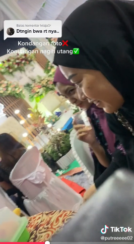 Aksi wanita tagih utang saat kondangan Tiktok