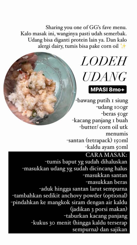 10 Menu MPASI ala Fiona Anthony istri Dion Wiyoko, serba padat nutrisi