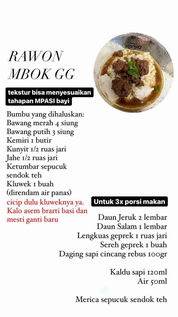 10 Menu MPASI ala Fiona Anthony istri Dion Wiyoko, serba padat nutrisi