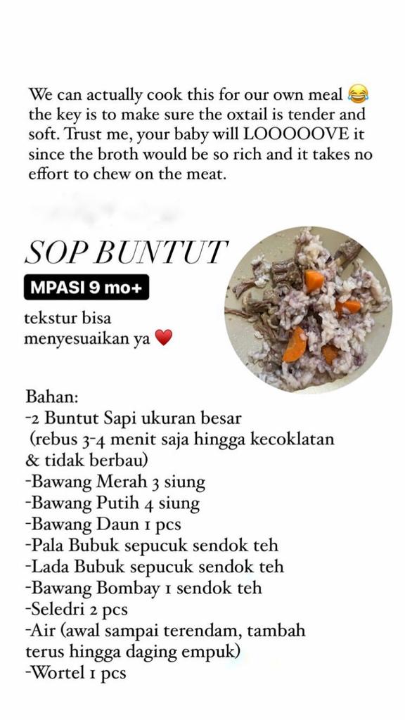 10 Menu MPASI ala Fiona Anthony istri Dion Wiyoko, serba padat nutrisi