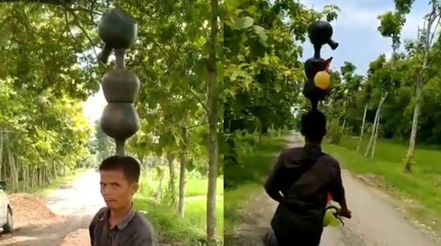 bawa barang pakai kepala lucu © berbagai sumber