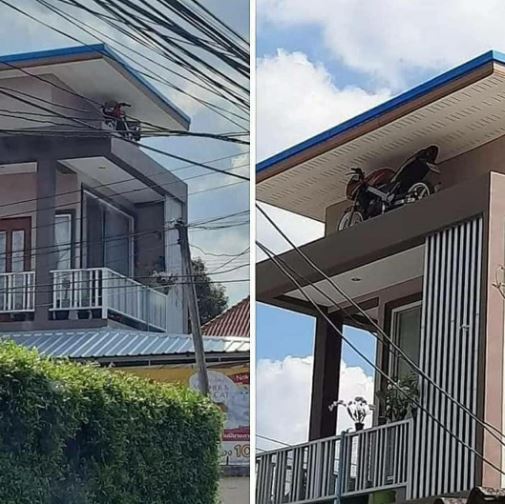 benda di atap rumah kelihatan nyeleneh © berbagai sumber