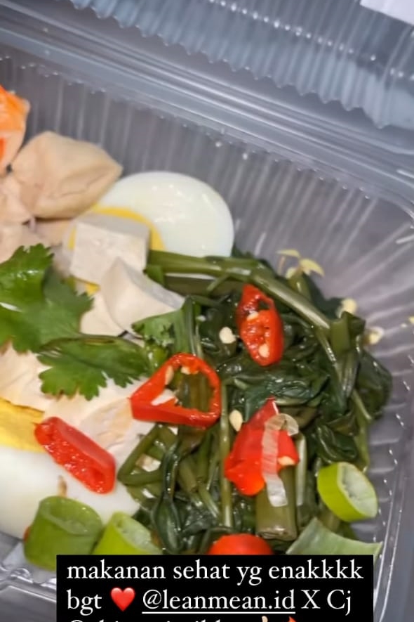 10 Makanan dikonsumsi Audy Item, berat badan ideal dan tubuh sehat