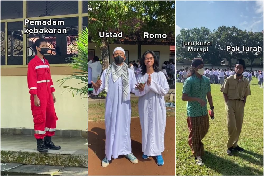 Kenakan baju profesi saat upacara Kemerdekaan, siswa SMA tampil unik