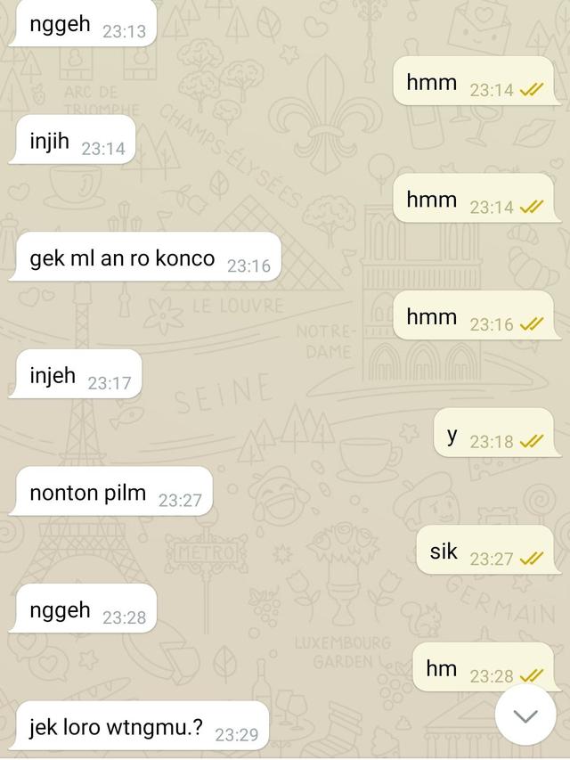 chat lucu pasangan super cuek © berbagai sumber chat lucu pasangan super cuek © berbagai sumber