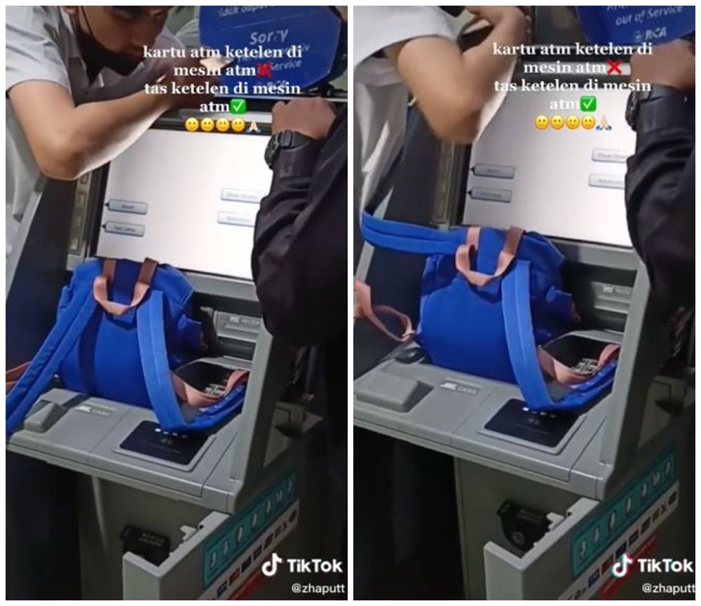 tas nyaris tertelan ATM © berbagai sumber
