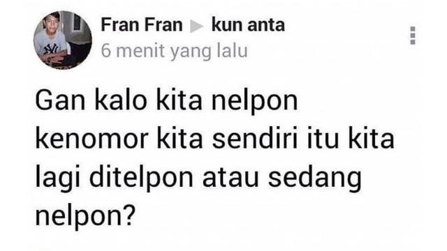 Pertanyaan random di facebook Berbagai sumber