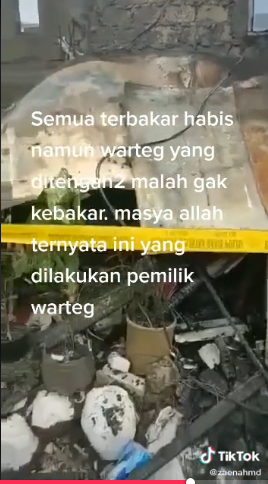 Kisah Warteg tak tersentuh kobaran api Tiktok