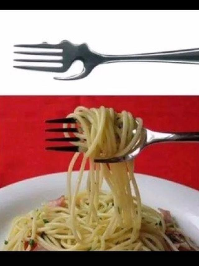 Potret desain sendok dan garpu makan nyeleneh Berbagai sumber