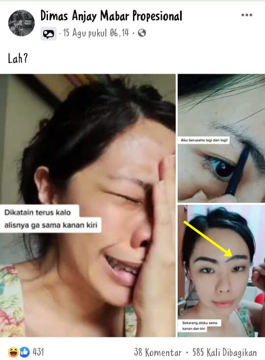 aksi nyeleneh pengguna Facebook © berbagai sumber