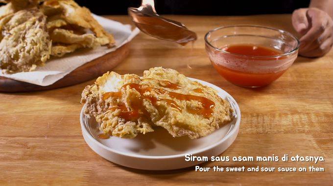 Sawi Putih Crispy Asam Manis