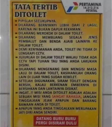 tulisan lucu di pom bensin © berbagai sumber