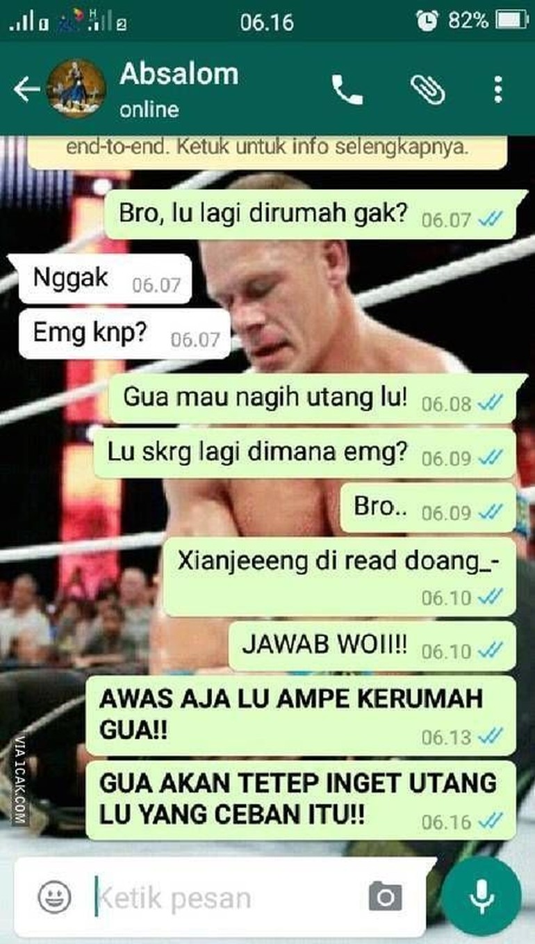 Chat lucu nagih utang ke teman © berbagai sumber