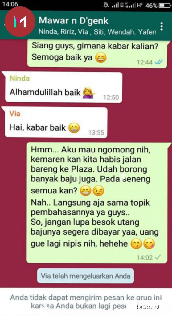 Chat lucu nagih utang ke teman © berbagai sumber