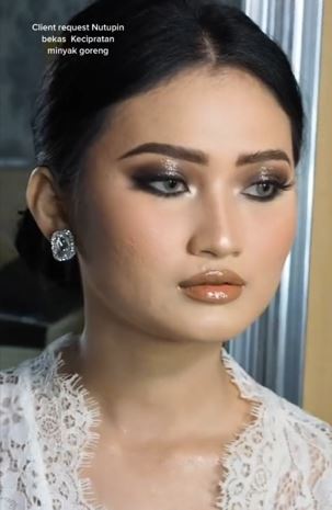 Transformasi makeup wanita tiru gaya istri Sambo TikTok